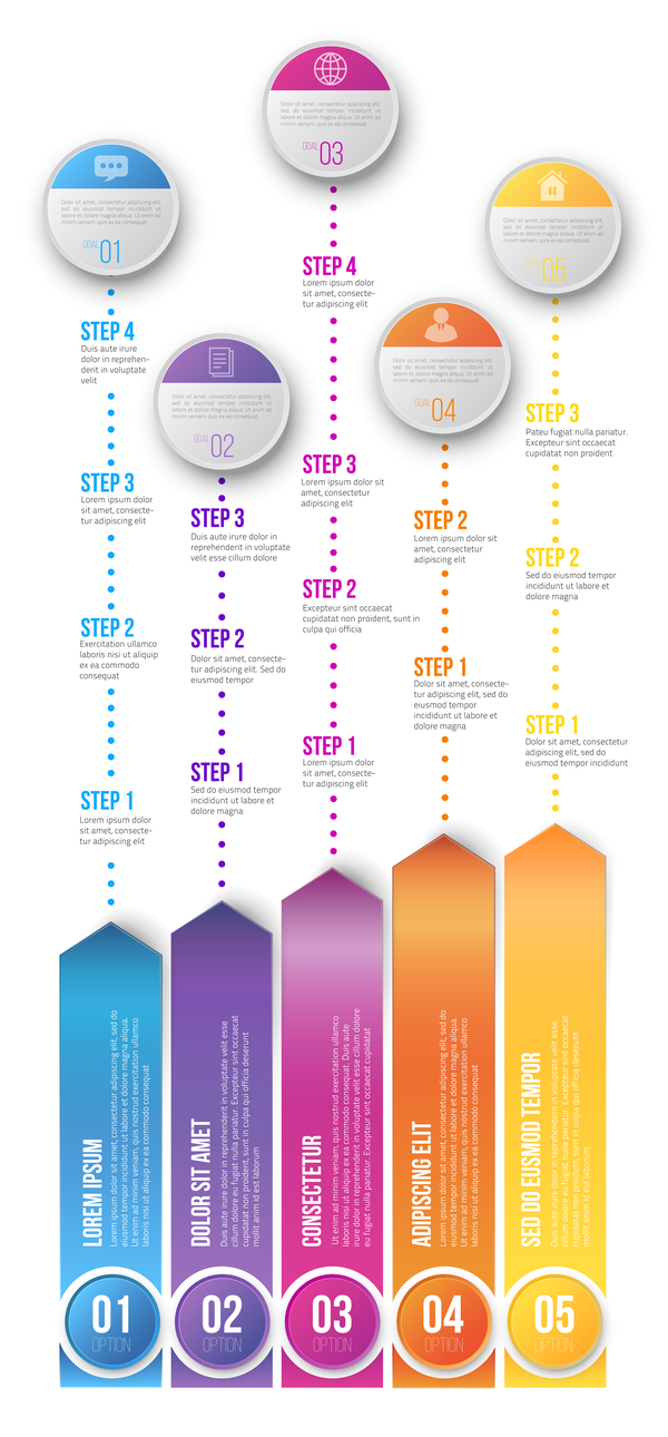 Bandes de papier option infographie Template Vector 10 papier Option infographie bandes   