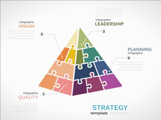 インフォグラフィックテンプレートベクター付きパズル11 パズル インフォグラフィック   