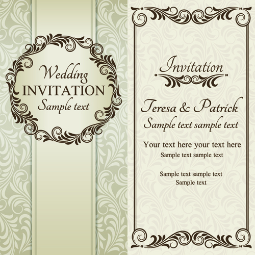 Invitations de mariage fleuri romantique 04 romantique mariage invitation fleuri   