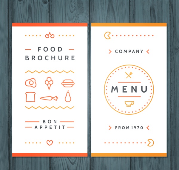 Einfache Menü-Design-Vektoren menu einfach design   