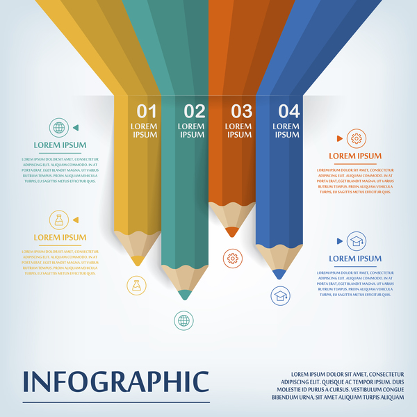 Matériel de modèle infographique de l’éducation vectorielle 13 infographie education   