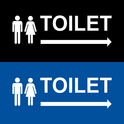 ベクトルトイレサイン男と女のデザイン02 女性 トイレ デザイン   