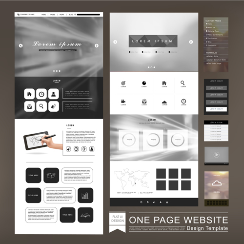 Page Web Design Template Vector 04 vecteur de modèle site Web modèle   