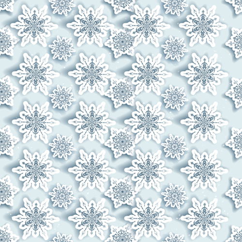 Motif de Noël de vecteur de papier flocon de neige blanc Noël modèle flocon de neige blanc   