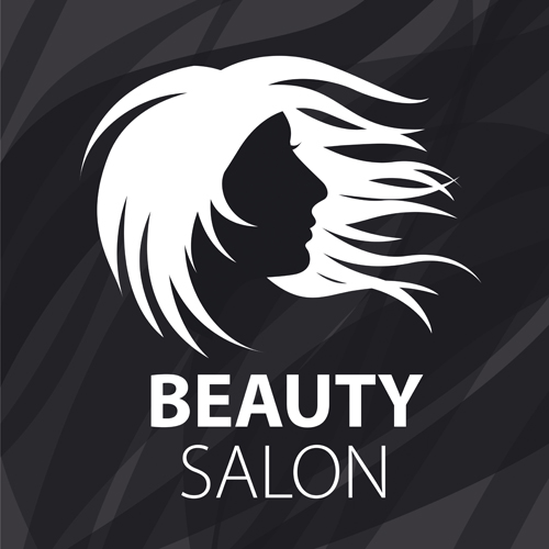 美の大広間のロゴのベクトル04が付いている女性の頭部 美容室 美容 女性 ロゴ ペット サロン   