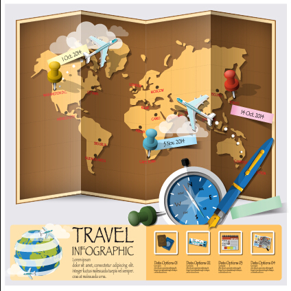 世界旅行インフォグラフィックベクトルセット03 旅行 世界 インフォグラフィック   