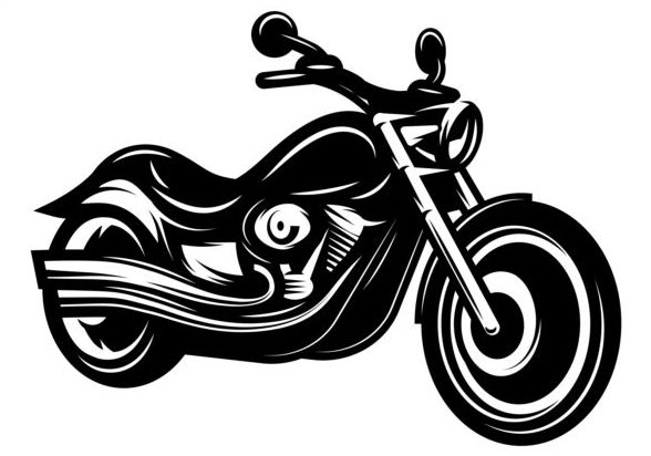 vecteur de conception de silhouette de moto silhouette moto   
