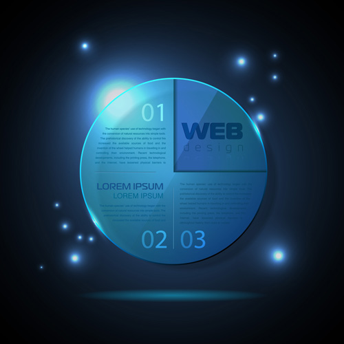Blaue Webinfografie-Vorlagen-Design-Vektor 08 Vorlage Infografik Blau   
