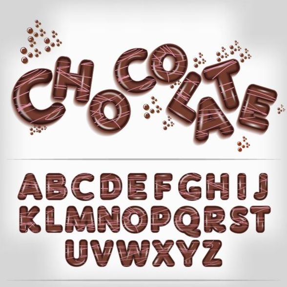 チョコレート文字フォントベクトル 文字 フォント チョコレート   
