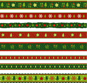 クリスマスのボーダーシームレスベクトル材料04 罫線 シームレス クリスマス   