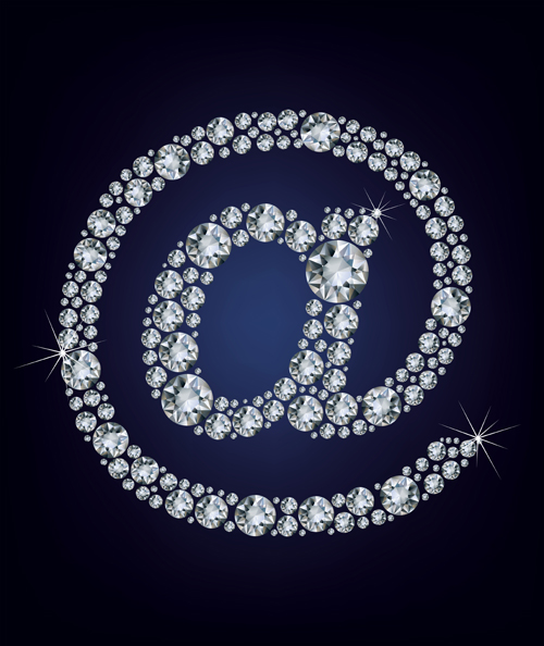 Diamants @ symbole vecteur matériel symbole diamants @   