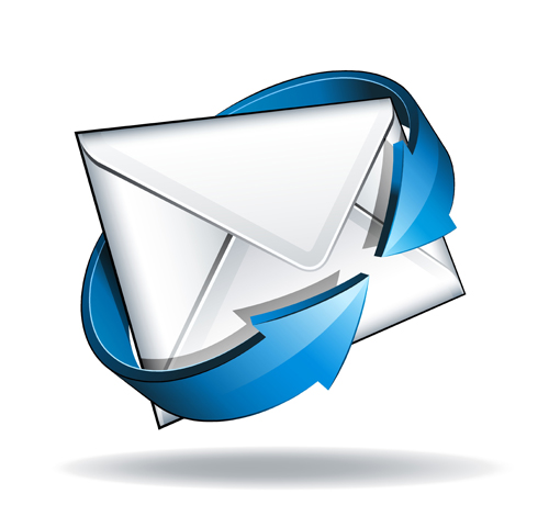 Email avec le vecteur de flèche bleue 04 Flèche email Bleu   