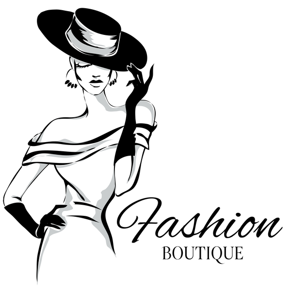 Mädchen mit Mode-Boutique-Illustration Vektor 07 mode girl boutique   