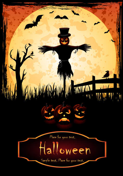 Happy halloween night background 07 Vektorset night Hintergrund happy halloween   