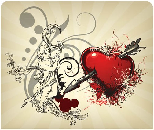 Liebe Hintergründe mit rotem Herzvektor rot Liebe Herz   