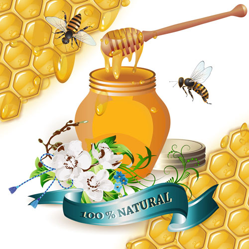 Natürlicher Honig kreativer Plakatvecor 02 poster Natürlich Kreativ Honig   