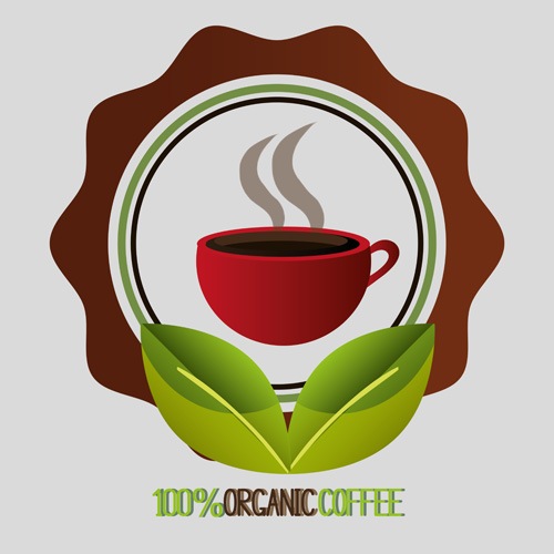 Logos de café bio desgin vecteur 07 logos desgin cafe bio   