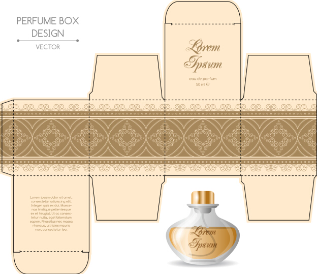 Parfüm packende Box Material Vektor-Set 04 Parfüm Packung box   