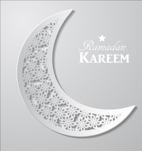 Ramadan Kareem avec fond de papier vecteur 01 ramadan papier kareem fond   