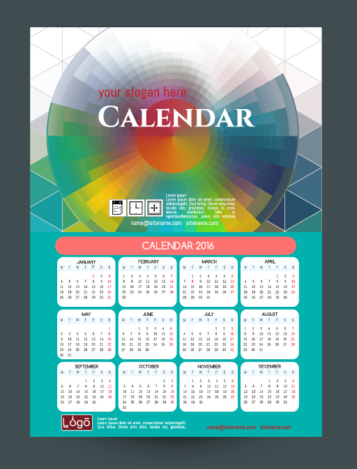 技術背景2016カレンダーベクトル14 背景 テクノロジー カレンダー 2016   