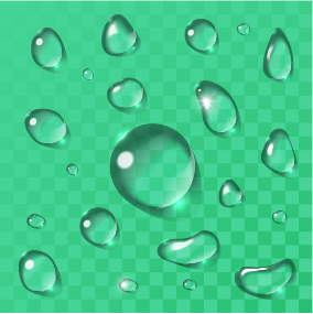透明水滴イラストベクター素材03 透明 滴 水滴 水 材料   