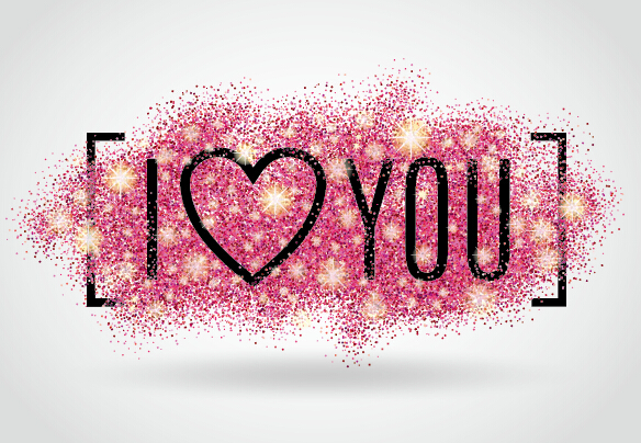 Valentines I Love You Banner Vector 03 Valentinsen ich liebe Dich banner   