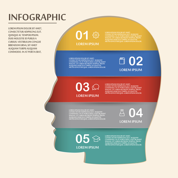 Vektorbildung Infografie-Material 12 Infografik Bildung   