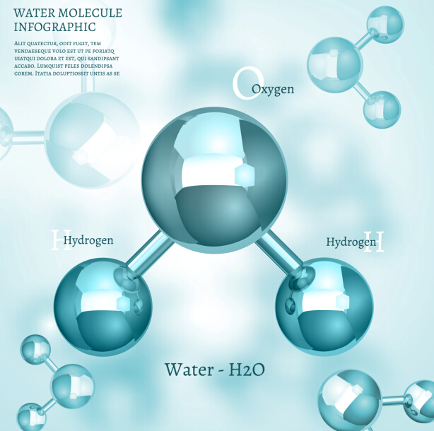 Wassermolekül-Infografiken kreative Vektoren setzen 08 Wasser Moleküle Infografik   