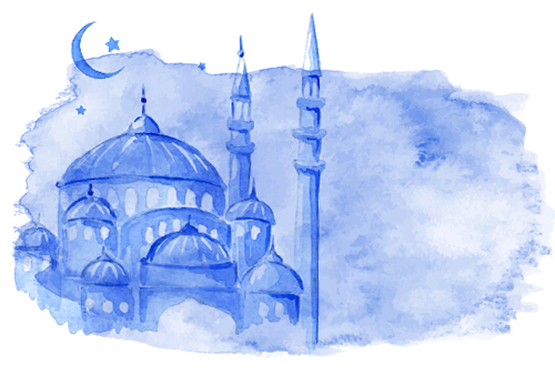 Aquarelle dessin Ramadan Kareem vecteur fond 04 ramadan kareem fond vectoriel fond Dessin aquarelle   