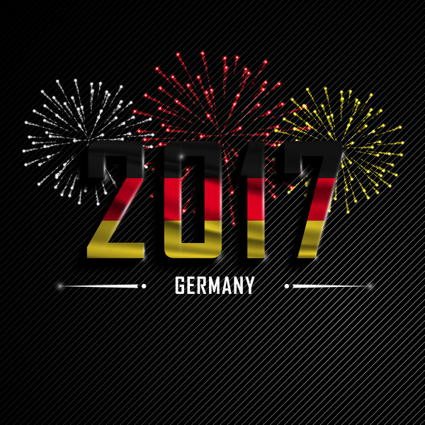 2017 nouvel an Allemagne fond vectoriel nouvelle année Allemagne 2017   