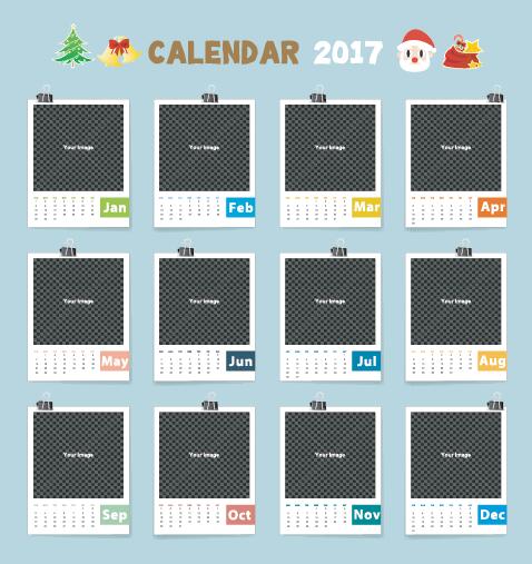 2017 Weihnachtskalendervektormaterial Weihnachten Kalender 2017   