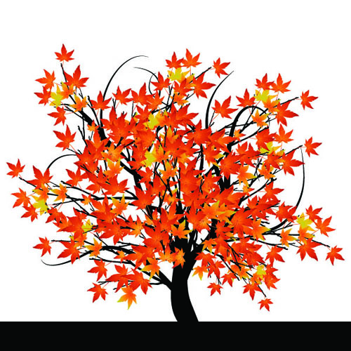 Kunst Herbstbaum-kreativer Hintergrund Vektor 07 Kreativ Herbst Baum   