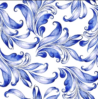 Beau bleu floral vecteur seamless pattern 05 sans soudure motif floral beau   