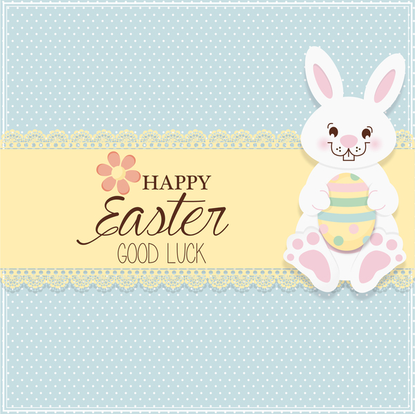 Hastenkarte niedliches Vektormaterial Ostern cute card bunny   
