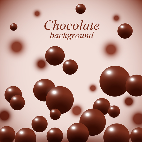 Schokoladkugel-Hintergrundvektormaterial 01 Schokolade ball   