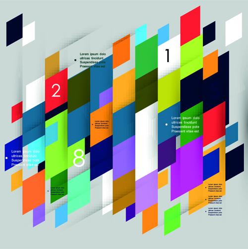 Farbige Mosaik-Geschäft Infografiektor 05 Mosaik infographisch farbig business   