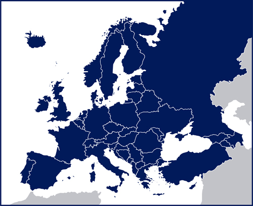 Europas Satellitenkarte Vektorgrafik Satellit Karte Europa   