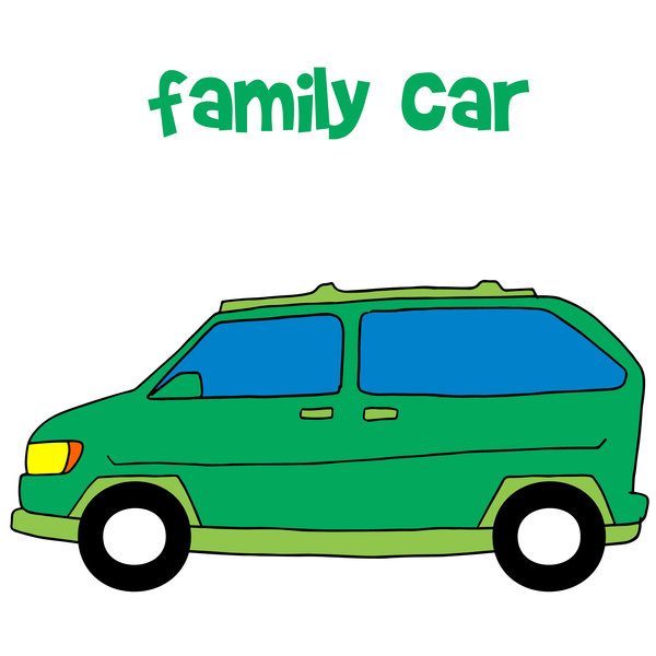 Illustration de vecteur de main de voiture de famille verte voiture vert main famille DARW   