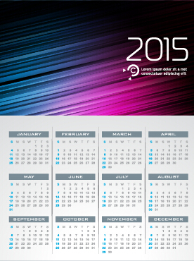Grille calendrier 2015 avec vecteur abstrait de fond 03 grille calendrier 2015   