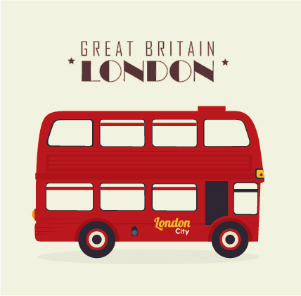 Londoner Stadtbus-Design-Vektor london city bus   
