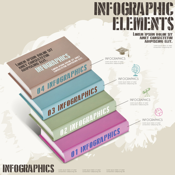 Vektorbildung Infografie-Material 21 Infografik Bildung   