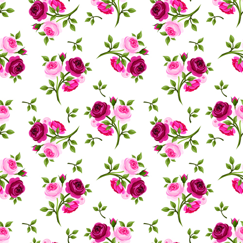 Vintage roses vecteur seamless pattern 04 vintage sans soudure rose modèle   