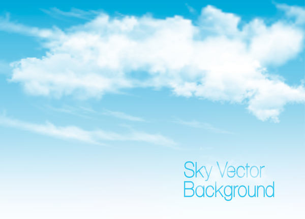 bleu sky_with blanc nuages fond vecteur sky_with Nuages Bleu blanc   