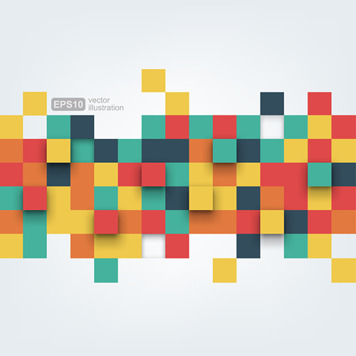 色付きの四角のコンセプト背景ベクトル02 背景 正方形 概念   