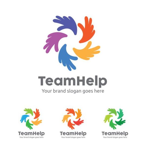 Team-Hilfe Logo-Design-Vektor team logo helfen   